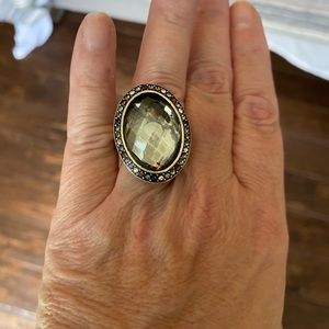 Brighton silver multi stone color ring.